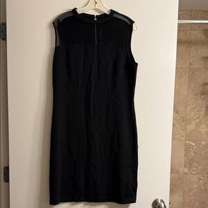 Elegant Black St John Sleeveless Dress, Size 12
